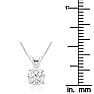 3/4ct 14k White Gold Diamond Pendant On Gold Box Chain Image-4