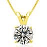 Diamond Pendants: Pretty 3/4ct 14k Yellow Gold Diamond Pendant Image-1