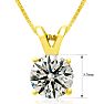 Diamond Pendants: Pretty 3/4ct 14k Yellow Gold Diamond Pendant Image-4