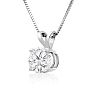 1ct Diamond Solitaire Pendant in 14k White Gold 
 Image-2