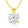 1.50ct 14k Yellow Gold Diamond Pendant, 2 Stars Image-1