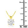 1.50ct 14k Yellow Gold Diamond Pendant, 2 Stars Image-4