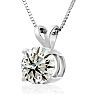 2.00ct 14k White Gold Diamond Pendant, 2 Stars Image-2