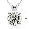 2.00ct 14k White Gold Diamond Pendant, 2 Stars Image-4