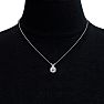 2.00ct 14k White Gold Diamond Pendant, 2 Stars Image-5