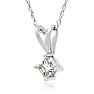 1/5ct Princess Diamond Pendant in 14k White Gold Image-2
