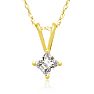 1/5ct 14k Yellow Gold Princess Diamond Pendant Image-1