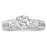 1.65ct Diamond Engagement Ring In 14K White Gold, 1ct Center Stone Image-1