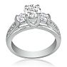 1.65ct Diamond Engagement Ring In 14K White Gold, 1ct Center Stone Image-3