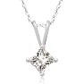 1/3ct 14k White Gold Princess Diamond Pendant Image-1