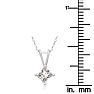 1/3ct 14k White Gold Princess Diamond Pendant Image-4