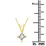 1/3ct 14k Yellow Gold Princess Diamond Pendant Image-4