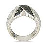 1/2ct Black Diamond Ropework Right Hand Ring in Sterling Silver Image-4
