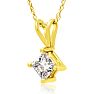 1/2ct 14k Yellow Gold Princess Diamond Pendant Image-2