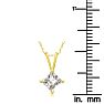 1/2ct 14k Yellow Gold Princess Diamond Pendant Image-4