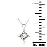 3/4ct 14k White Gold Princess Diamond Pendant Image-4