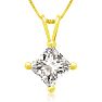 .85ct 14k Yellow Gold Princess Diamond Pendant Image-1
