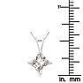 1.00ct 14k White Gold Princess Diamond Pendant Image-4