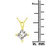 1.00ct 14k Yellow Gold Princess Diamond Pendant Image-4