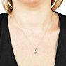 1.50ct 14k White Gold Princess Diamond Pendant Image-5