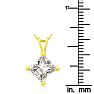 1.50ct 14k Yellow Gold Princess Diamond Pendant Image-4