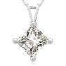 1.50ct 14k White Gold Princess Diamond Pendant Image-1