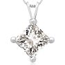 2.00ct 14k White Gold Princess Diamond Pendant Image-1