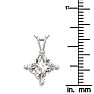 2.00ct 14k White Gold Princess Diamond Pendant Image-4