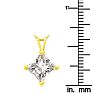 2.00ct 14k Yellow Gold Princess Diamond Pendant Image-4