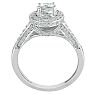 1ct Micropave Diamond Engagement Ring in 14k White Gold Image-3