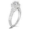 1ct Micropave Diamond Engagement Ring in 14k White Gold Image-4