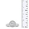 1ct Micropave Diamond Engagement Ring in 14k White Gold Image-5