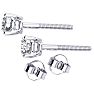 3/4 Carat Diamond Stud Earrings In Platinum Image-3