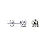 1 Carat Diamond Stud Earrings In Platinum Image-1