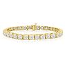 11 Carat Diamond Tennis Bracelet In 14 Karat Yellow Gold, 7 Inches Image-1