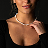 16 inch 10mm AA Pearl Necklace With 14K Yellow Gold Clasp Image-2