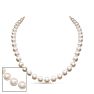 16 inch 8mm AA Pearl Necklace With 14K Yellow Gold Clasp Image-1