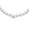 16 inch 8mm AA Pearl Necklace With 14K Yellow Gold Clasp Image-2