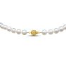 16 inch 8mm AA Pearl Necklace With 14K Yellow Gold Clasp Image-4
