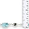 6ct Blue Topaz and Black Diamond Bracelet In Sterling Silver, 7 Inches Image-7