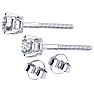 1/3 Carat Round Diamond Stud Earrings In Platinum Image-3