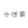 2 Carat Round Diamond Stud Earrings In Platinum Image-1