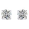 2 Carat Round Diamond Stud Earrings In Platinum Image-2