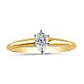 Cheap Engagement Rings, 1/4 Carat Pear Shape Diamond Solitaire Ring In 14K Yellow Gold Image-1