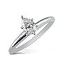 Cheap Engagement Rings, 1/3 Carat Pear Shape Diamond Solitaire Ring In 14K White Gold Image-2