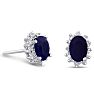 1ct Sapphire and Diamond Earrings
 Image-1