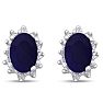 1ct Sapphire and Diamond Earrings
 Image-2
