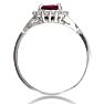 3/4ct Ruby and Diamond Starburst Ring in Sterling Silver Image-4