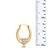 Swarovski Elements Crystal Heart Earrings in 18k Gold Overlay Image-3
