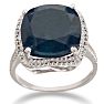 For a trendy statement ring, try this huge sapphire and diamond right hand ring.  Total gem weight is 7 carats and diamond content is .03 carats in J/K color, I3 clarity. Image-1